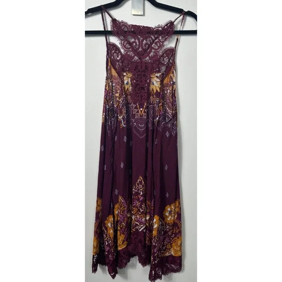 NEW INTIMATELY FREE PEOPLE M "Who’s Sorry Now" Floral Lace Mini Slip Dress B14 - Picture 6 of 9